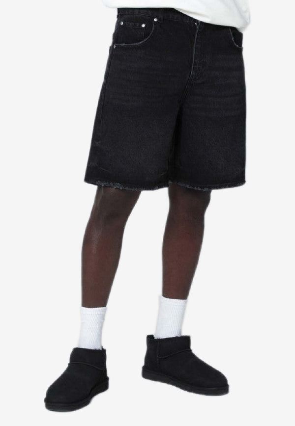 Represent Denim Bermuda Shorts  Black MLM61038DE/S_REPRE-01