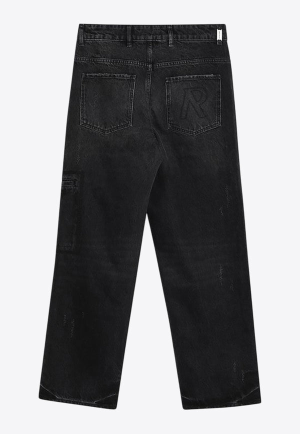Represent Faded Straight-Leg Jeans Black MLM61042DE/Q_REPRE-01
