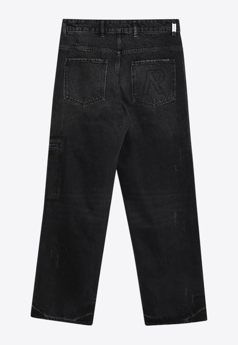 Represent Faded Straight-Leg Jeans Black MLM61042DE/Q_REPRE-01