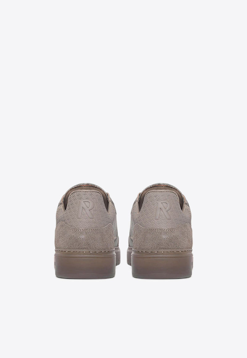 Represent Virtus Leather and Suede Low-Top Sneakers Taupe MLM91133-204GREY