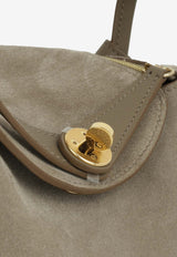 Mini Lindy 20 in Gris Caillou Grizzly and Etoupe Swift with Gold Hardware