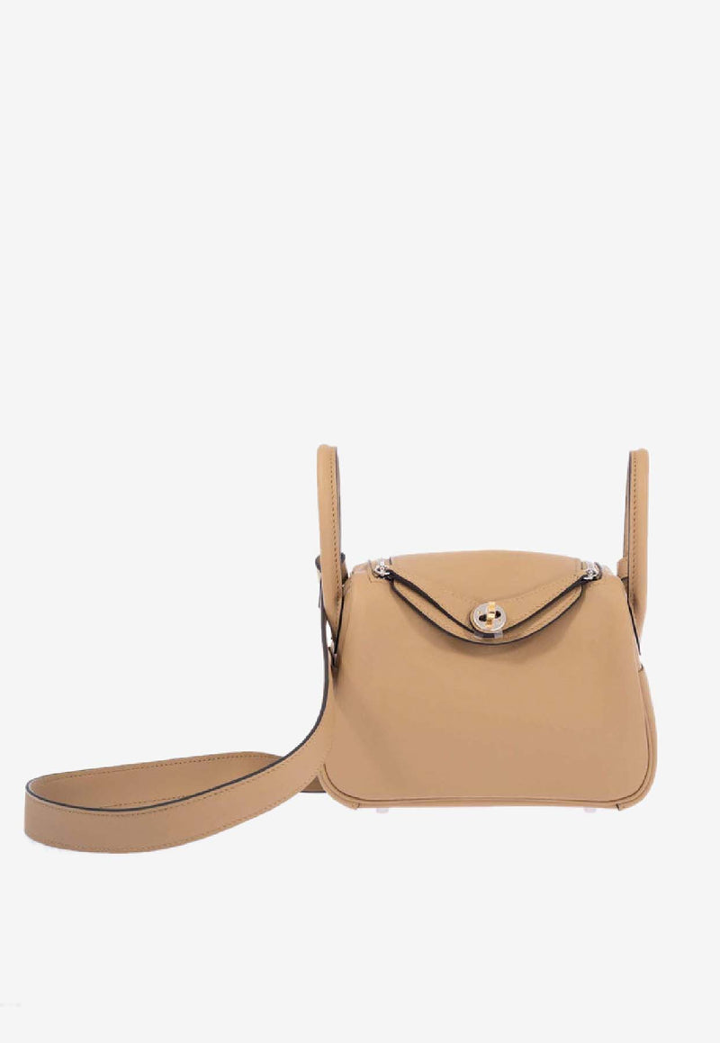 Mini Lindy II in Poussiere Swift Leather with Electrum Hardware