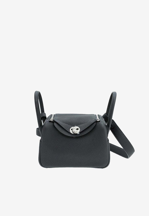 Mini Lindy II in Caban Taurillon Clemence with Palladium Hardware