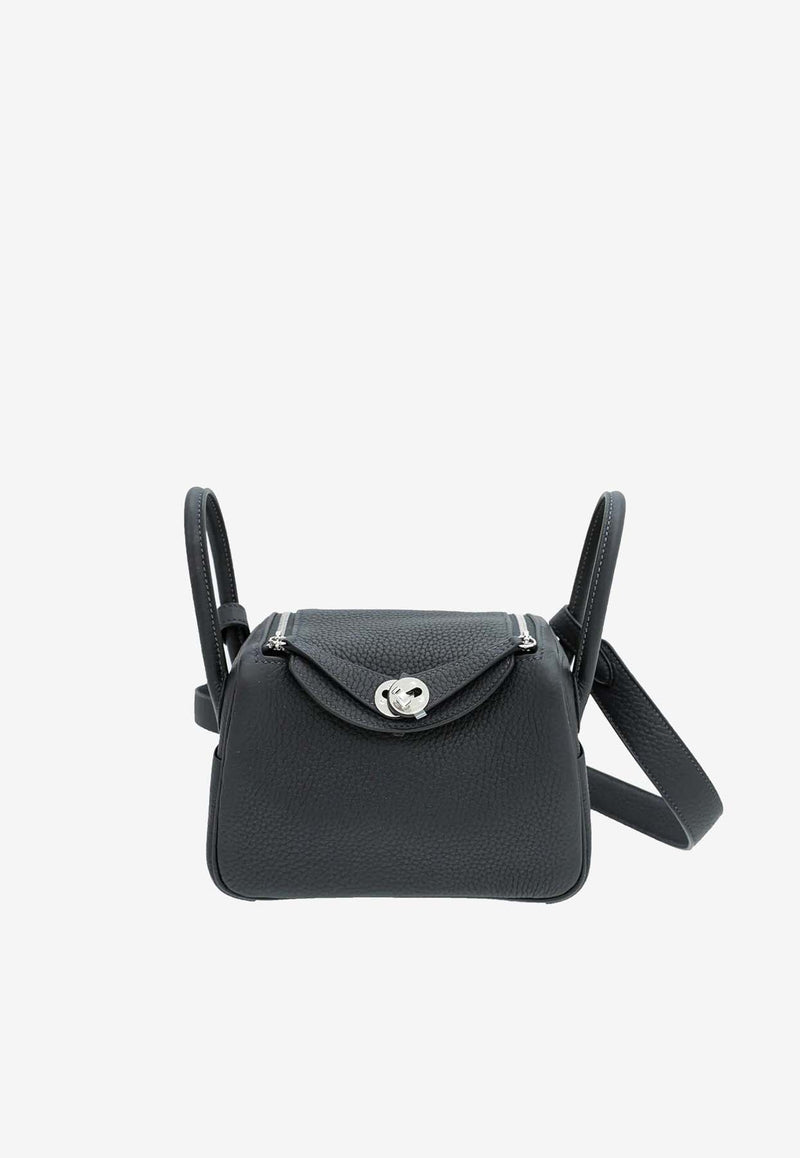 Mini Lindy II in Caban Taurillon Clemence with Palladium Hardware