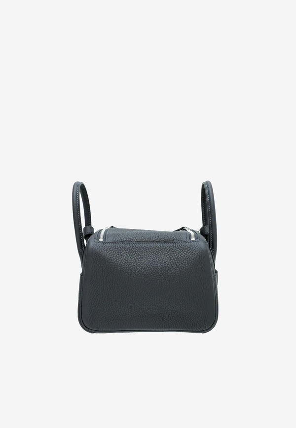 Mini Lindy II in Caban Taurillon Clemence with Palladium Hardware