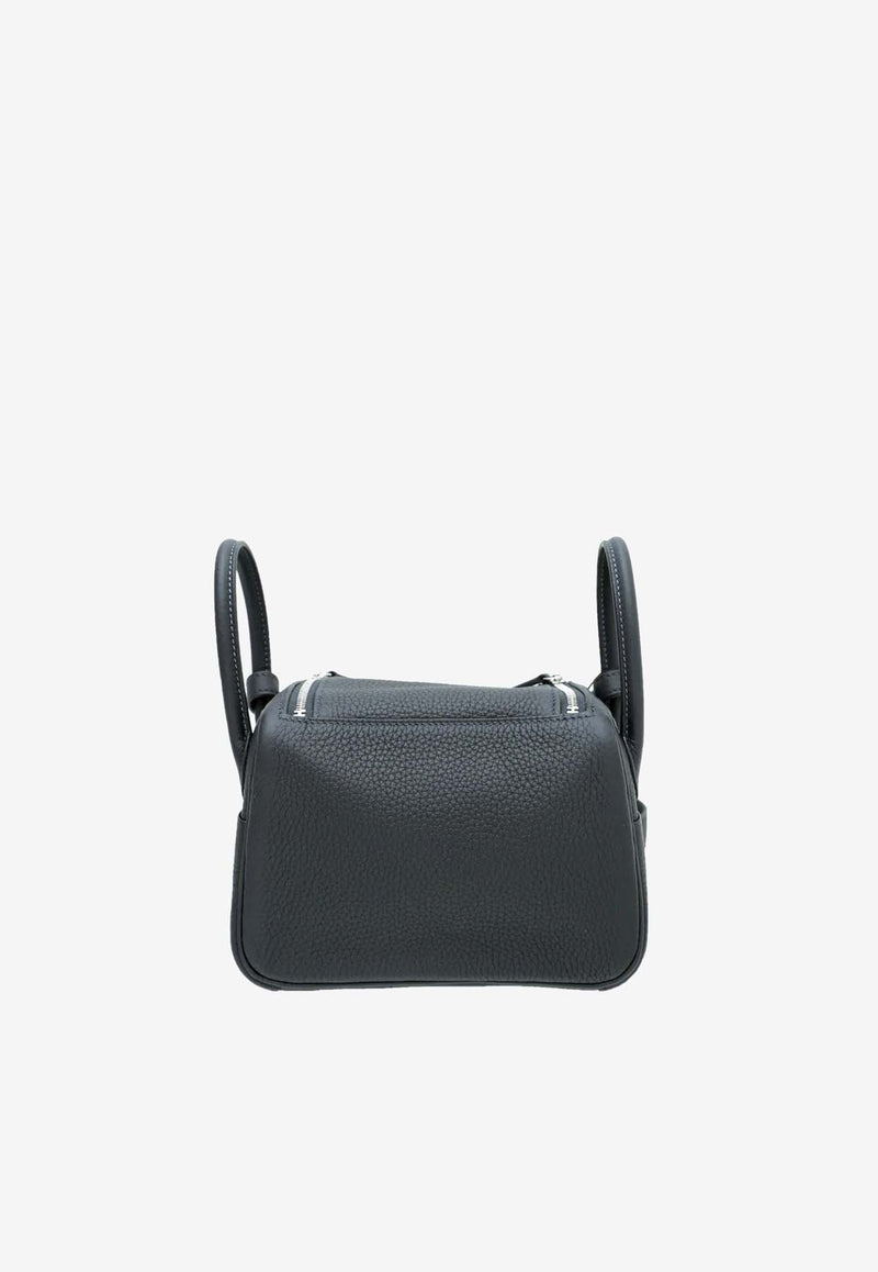 Mini Lindy II in Caban Taurillon Clemence with Palladium Hardware