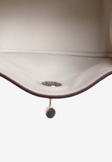 Mini Lindy 20 Verso in Rose Sakura and Gris Perle Taurillon Clemence with Palladium Hardware