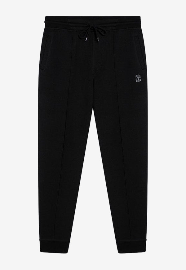 Brunello Cucinelli Logo Embroidered Track Pants Black MM8313271GCO/P_CUCIN-CSQ44