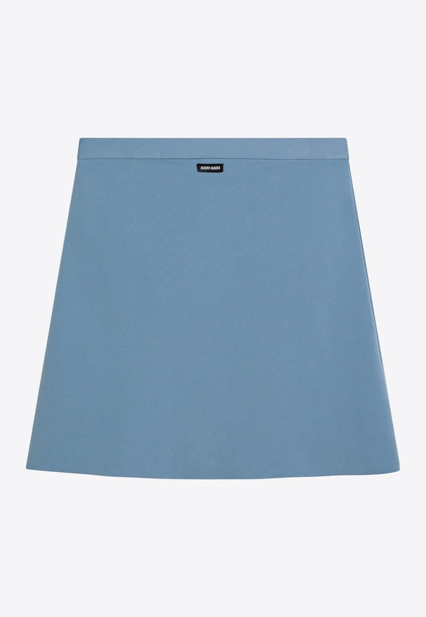 Miu Miu A-line Mini Wrap Skirt Light Blue MMG539OOO16WY/Q_MIU-F077H