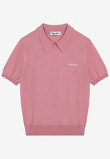 Miu Miu Cashmere and Silk Polo T-shirt Mauve MML997OOO15RN/P_MIU-F0203