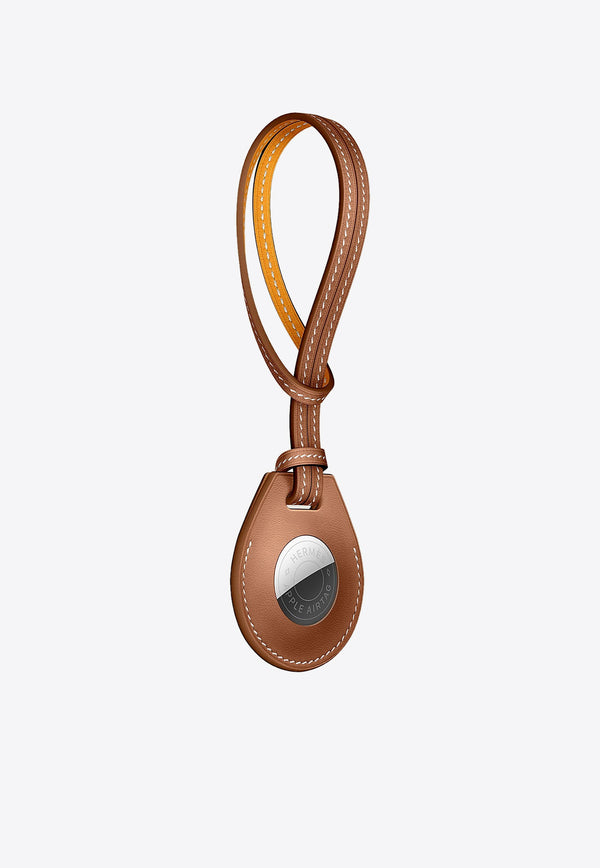 Apple Bi-Color Airtag Bag Charm in Swift Leather