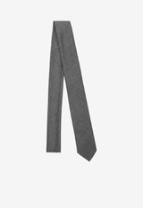 Thom Browne Patterned Wool Tie Gray MNL001A00626/S_THOMB-035
