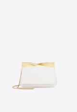 Aquazzura Mini Twist Nappa Leather Clutch MNTCLUC0-NAP-WLG White