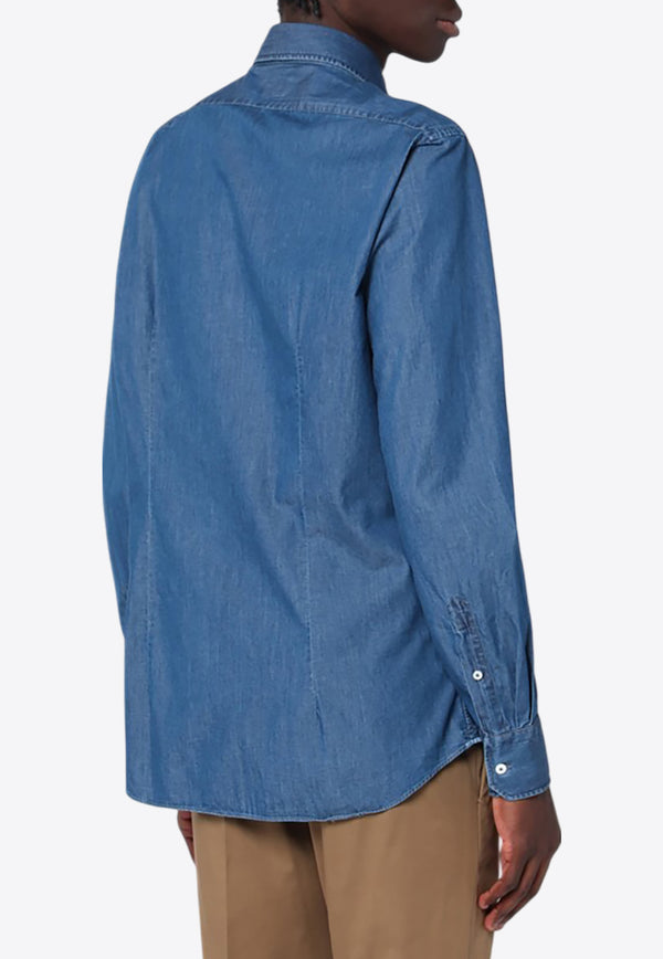 XACUS Long-Sleeved Denim Shirt Denim MOP742ML11296/Q_XACUS-002