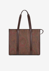 Etro Arnica Paisley Jacquard Tote Bag Brown MP1D0015-AA012 M0019