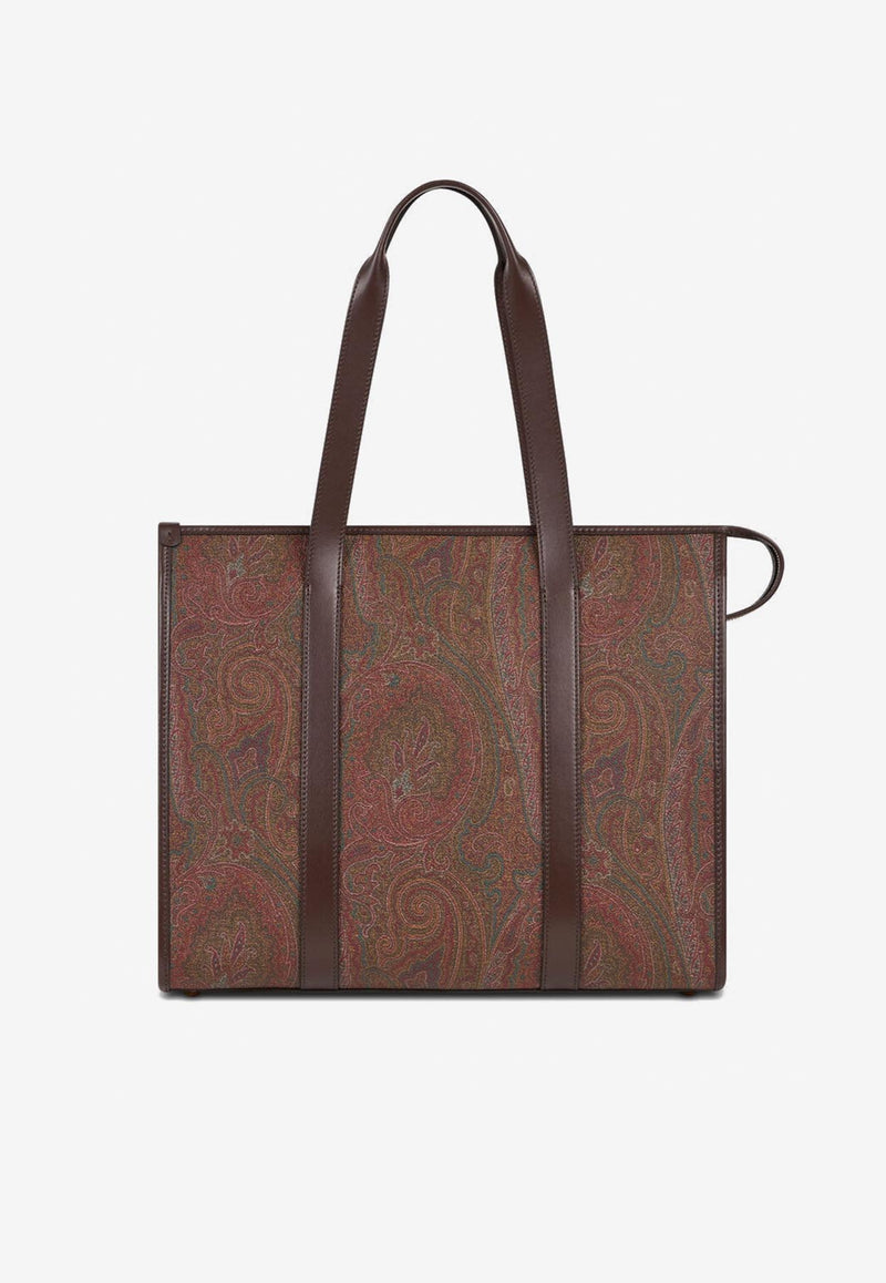 Etro Arnica Paisley Jacquard Tote Bag Brown MP1D0015-AA012 M0019