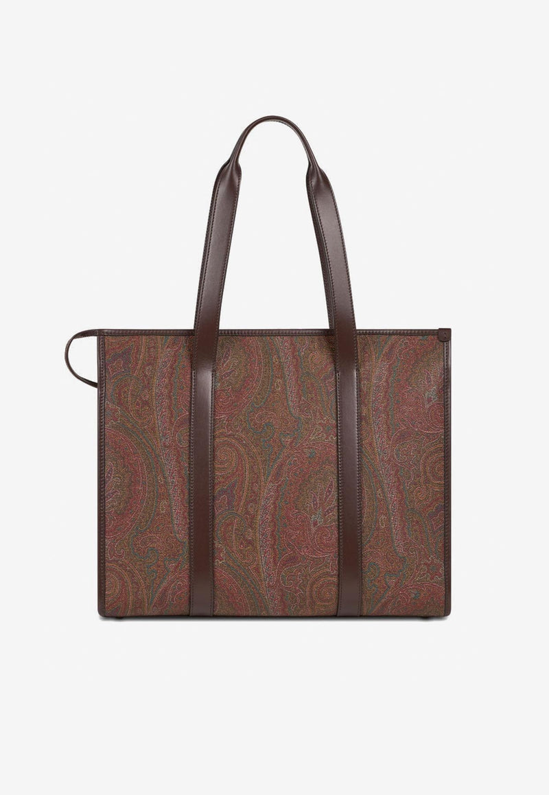 Etro Arnica Paisley Jacquard Tote Bag Brown MP1D0015-AA012 M0019