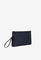 Etro Large Jacquard Pouch Bag Navy MP2C0001-AQ424 B0339