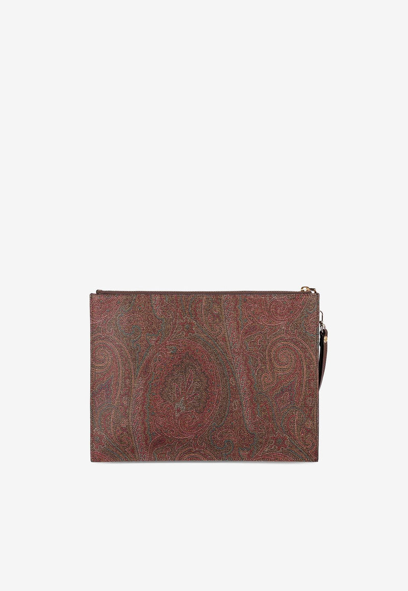 Etro Paisley Jacquard Pouch Bag Brown MP2C0006-AA012 M0019