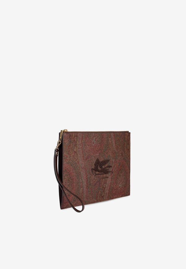 Etro Paisley Jacquard Pouch Bag Brown MP2C0006-AA012 M0019