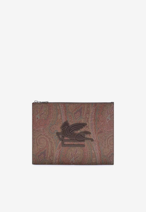 Etro Paisley Jacquard Pouch Bag Brown MP2C0011-AA012 M0019