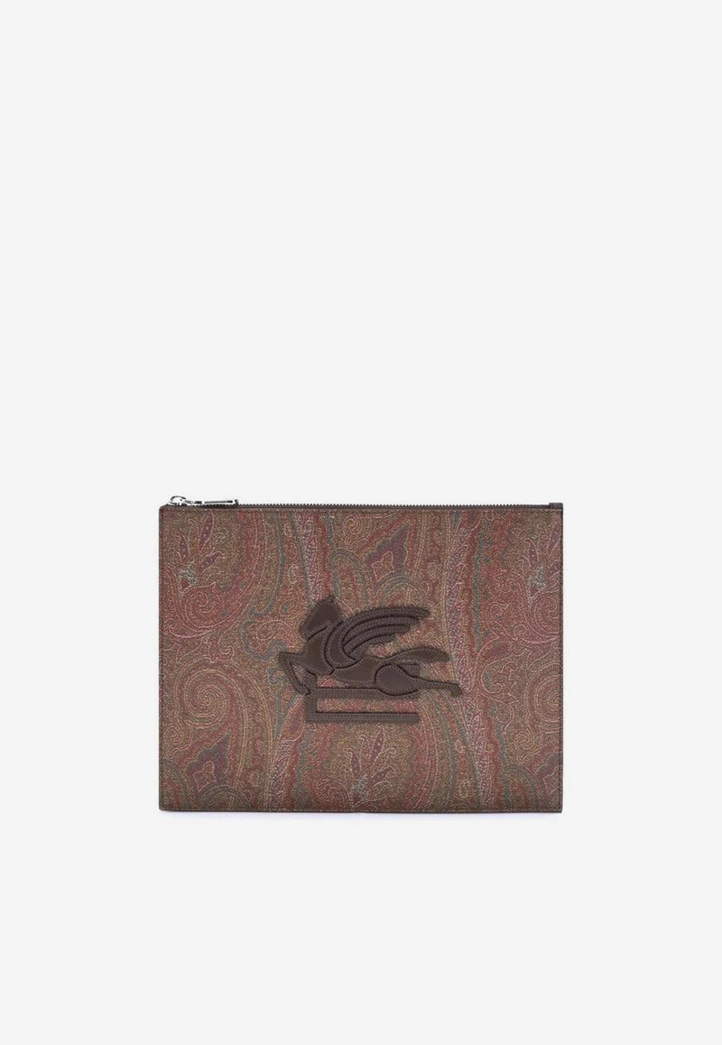 Etro Paisley Jacquard Pouch Bag Brown MP2C0011-AA012 M0019