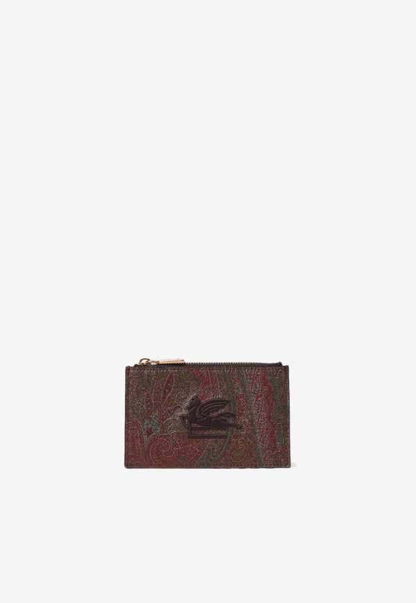 Etro Paisley Logo Cardholder MP2E0002-AA012 M0019 Brown