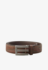 Etro Paisley Jacquard Monogram Belt Brown MP3A0008-AA064 M0019