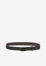 Etro Reversible Grained Leather Belt Black MP3D0009-AP351 N0000