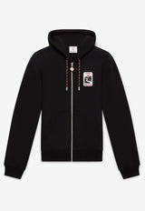 Casablanca Sunset Valley Zip-Up Hooded Sweatshirt Black MPF25JTP15001_BLACK