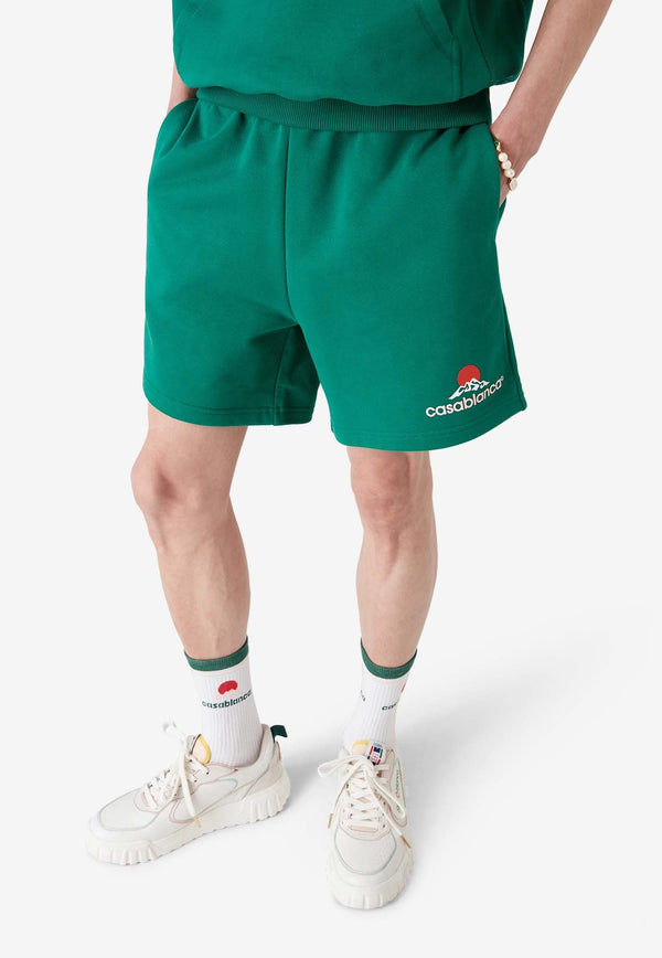 Casablanca Montagne Track Shorts Green MPF25JTR00302_GREEN