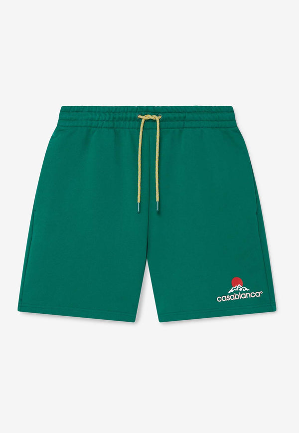 Casablanca Montagne Track Shorts Green MPF25JTR00302_GREEN