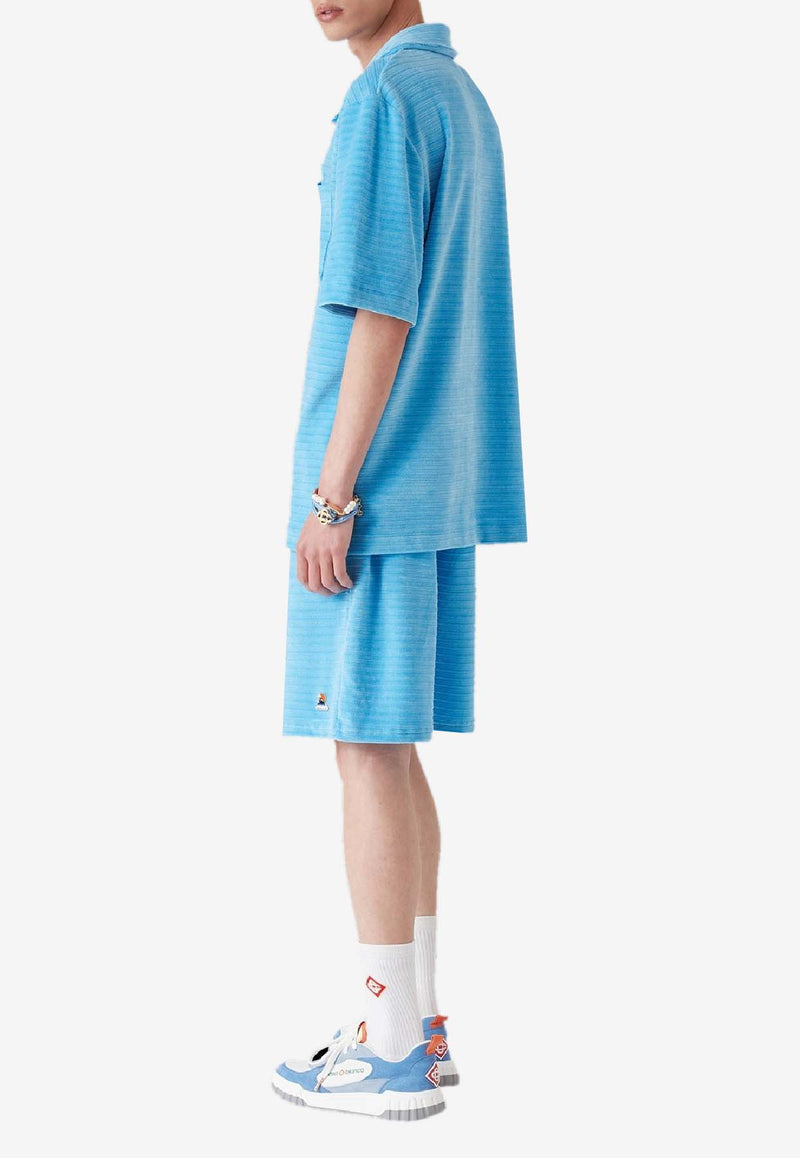 Casablanca Velvet Stripe Track Pants Light Blue MPF25JTR27401_BLUE