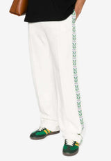 Casablanca Laurel Jacquard Tape Track Pants White MPF25JTR27801_OFF-WHITE
