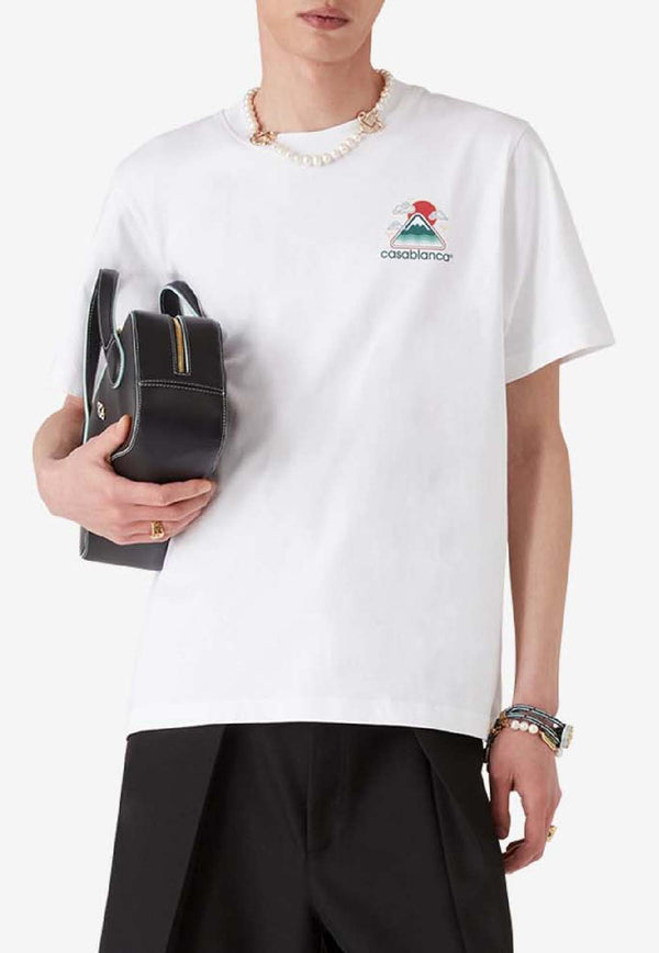 Casablanca Montagne Ondulee Crewneck T-shirt White MPF25JTS00104_WHITE