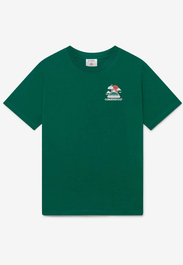 Casablanca Montagne Ondulee Crewneck T-shirt Green MPF25JTS00106_GREEN