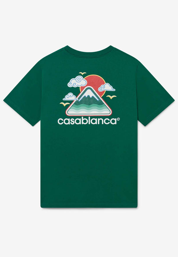 Casablanca Montagne Ondulee Crewneck T-shirt Green MPF25JTS00106_GREEN