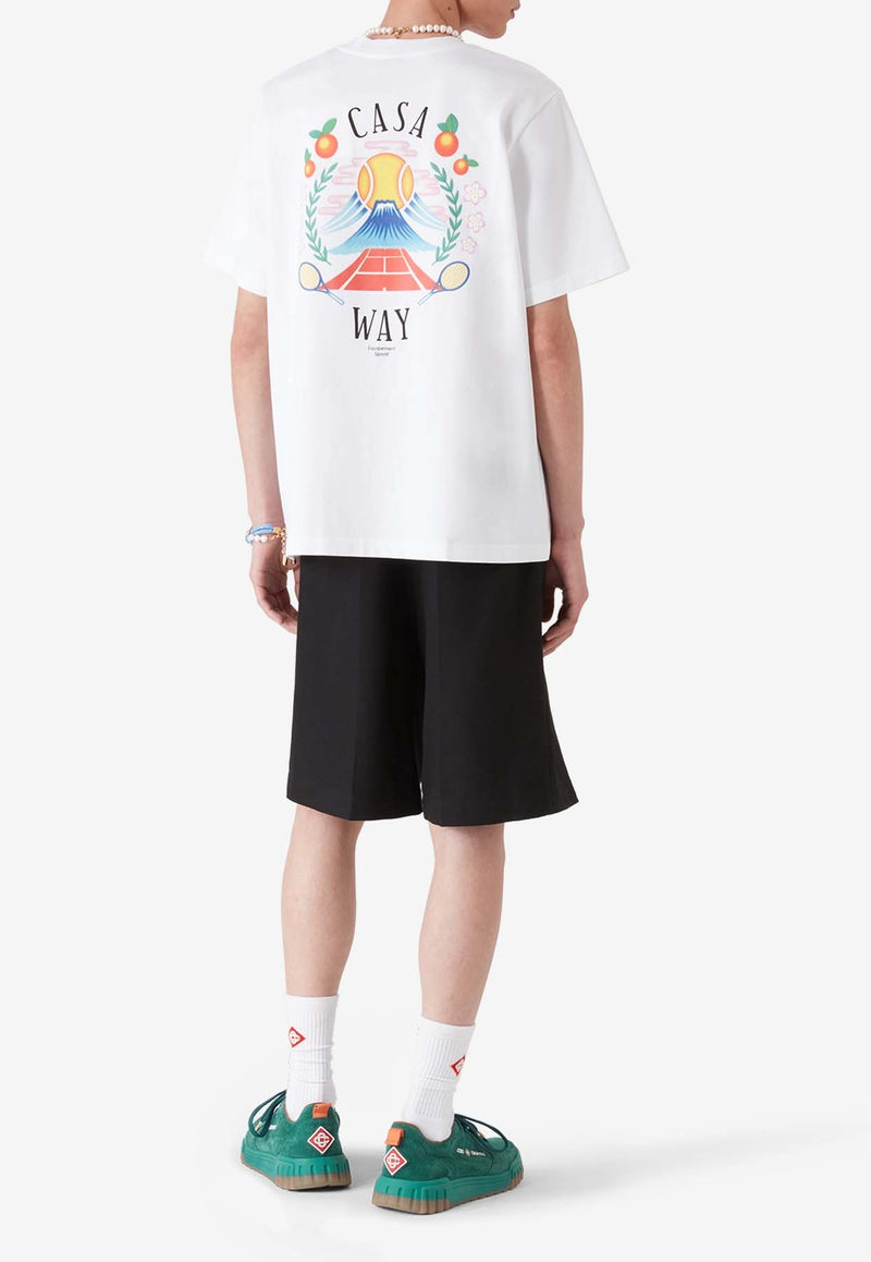 Casablanca Casa Way Mountain Printed T-shirt White MPF25JTS00108_WHITE
