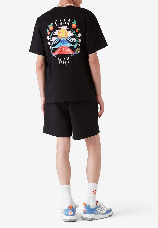 Casablanca Casa Way Mountain Printed T-shirt Black MPF25JTS00109_BLACK