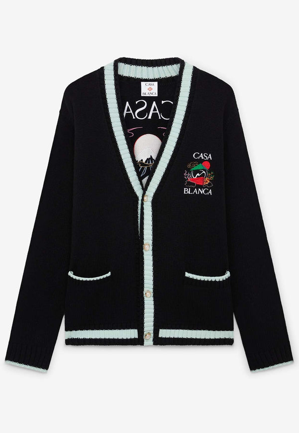 Casablanca Casa Mountain Temple Cardigan Black MPF25KW100101_BLACK