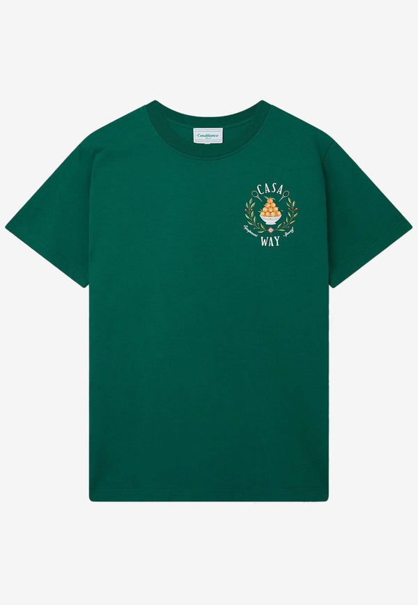 Casablanca Casa Way Printed T-shirt Green MPS24-JTS-001-07EGREEN