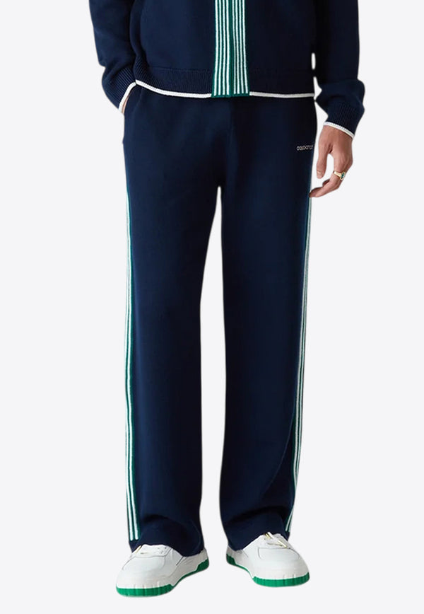 Casablanca Logo Embroidered Tennis Track Pants Blue MPS25-KW-847-01_NAVY