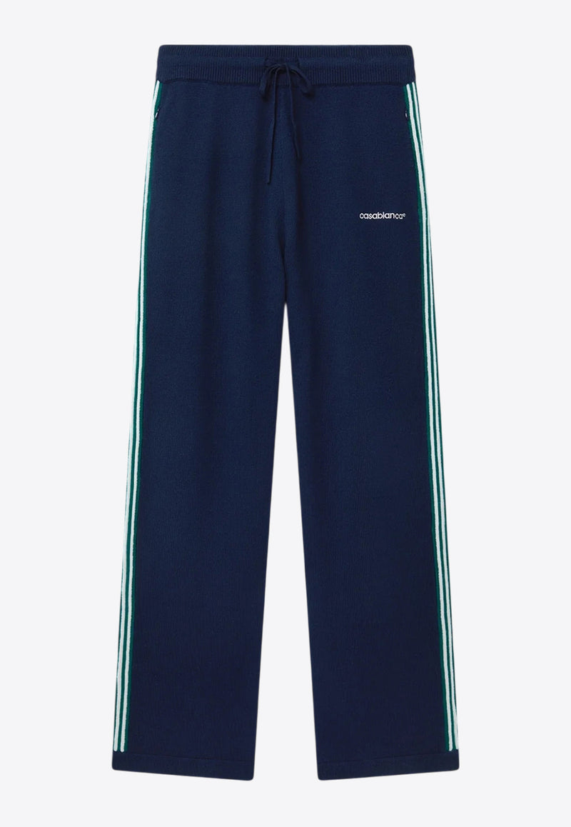 Casablanca Logo Embroidered Tennis Track Pants Blue MPS25-KW-847-01_NAVY