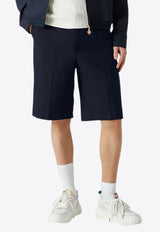 Casablanca Tailored Wool Bermuda Shorts Blue MPS25-TR-261-01_NAVY