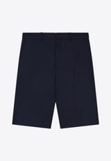 Casablanca Tailored Wool Bermuda Shorts Blue MPS25-TR-261-01_NAVY