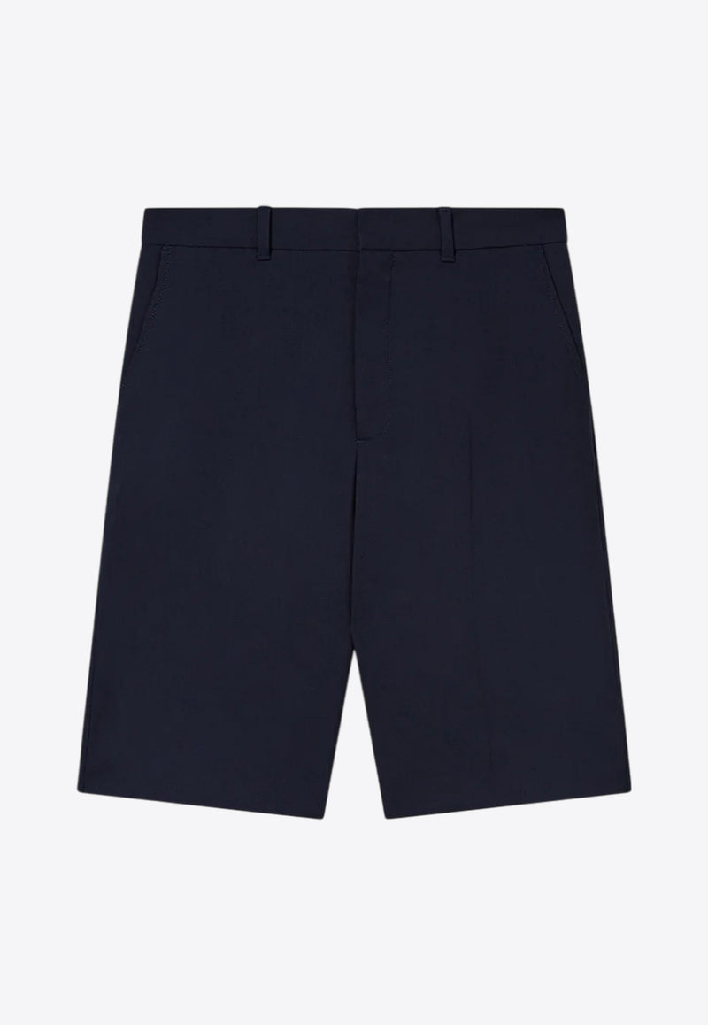 Casablanca Tailored Wool Bermuda Shorts Blue MPS25-TR-261-01_NAVY