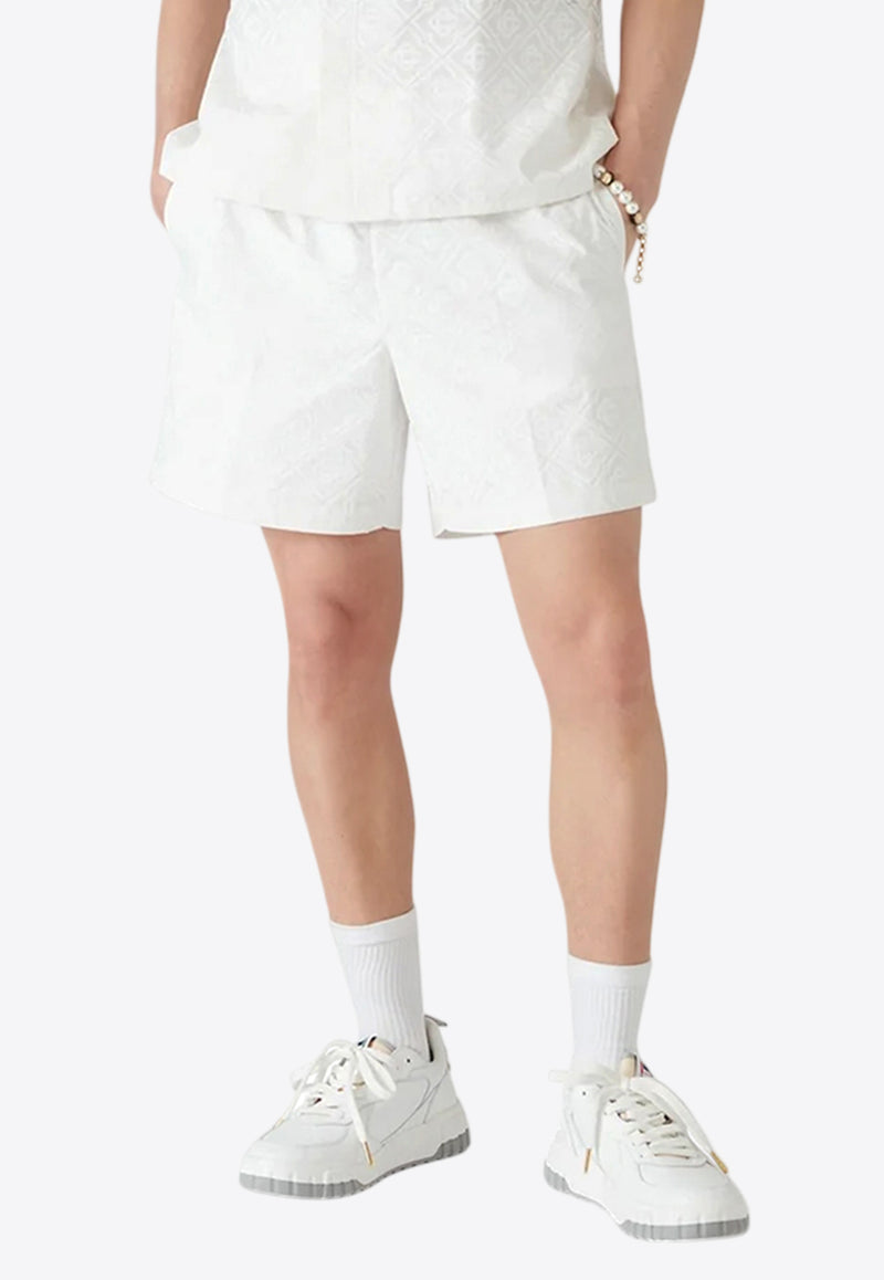 Casablanca Diamond Monogram Shorts White MPS25-TR-287-01_WHITE