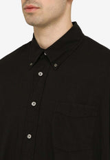 Our Legacy Relaxed-Fit Button-Down Shirt MR192BBCO/O_OLEGA-BLK