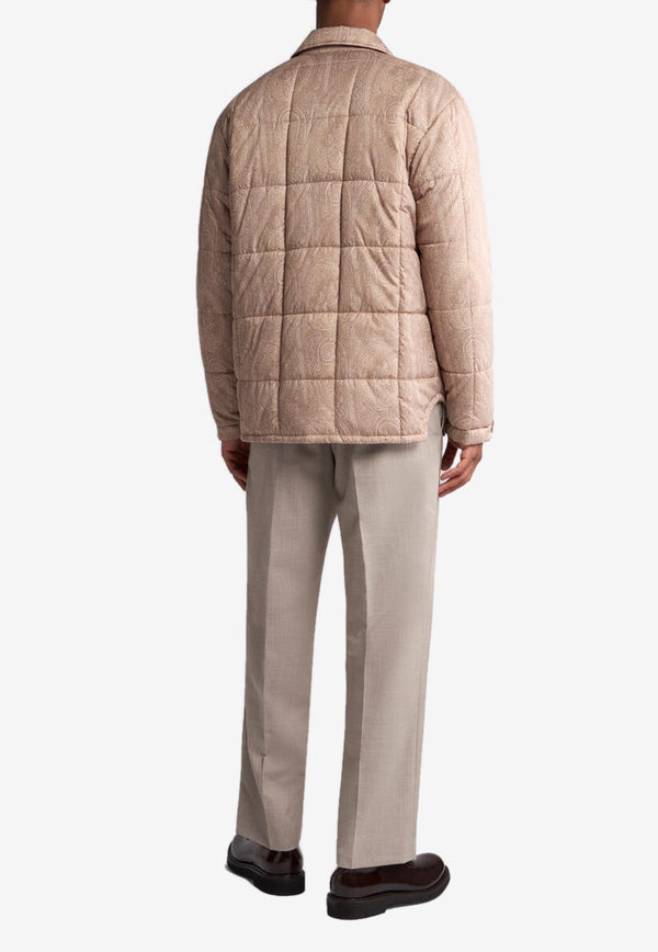 Etro Padded Paisley Overshirt MRBA0064-99SASK2 X0820 Beige