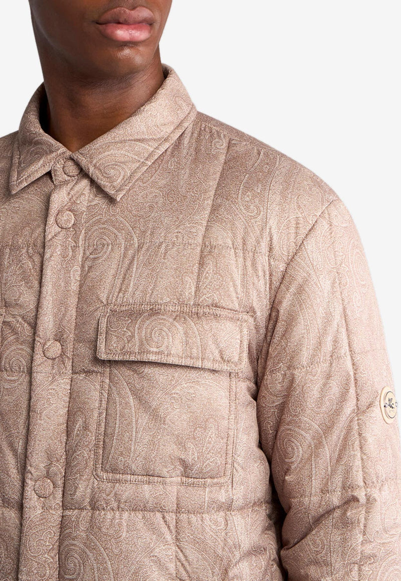 Etro Padded Paisley Overshirt MRBA0064-99SASK2 X0820 Beige